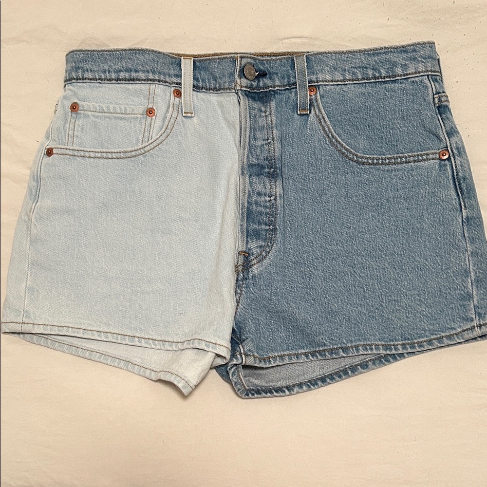 Levi's Two-Tone Blue Jean Shorts